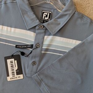 NWT FootJoy Men's Short Sleeve Athletic Fit Performance Golf Polo Sz XL